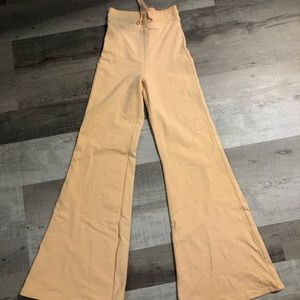 Yellow flared tracksuit pants